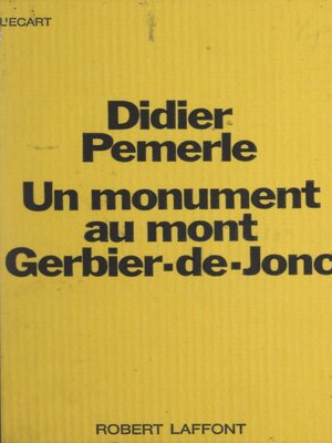 cover image of Un monument au mont Gerbier-de-Jonc